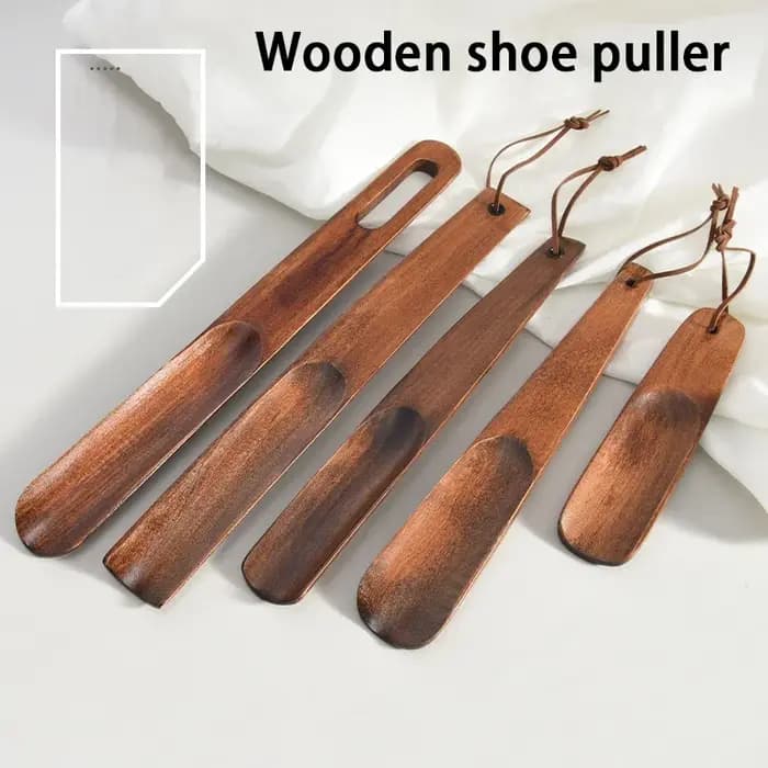Chausse-pied en bois massif 15-31cm, manche court, spatule à chaussures facile à utiliser pour femmes enceintes, personnes âgées, maison, hôtel, prise confortable