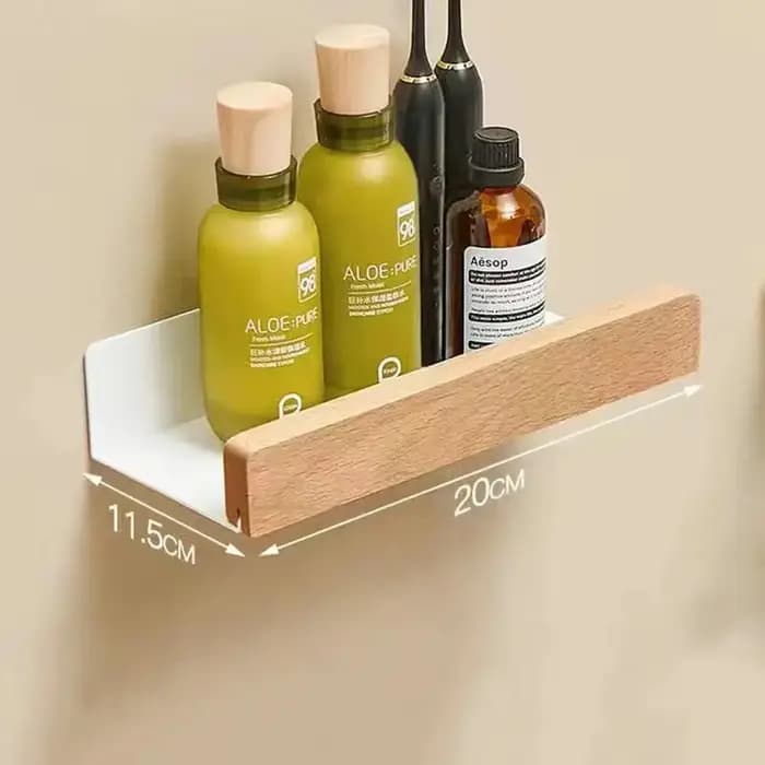 Étagère Murale en Bois Imperméable Non Perforé Étagères de Rangement de Cuisine, Accessoires de Cuis