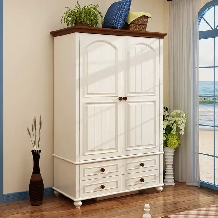 Armoires de chambre européennes supports blancs cintres pour vêtements armoires organisateur de rang
