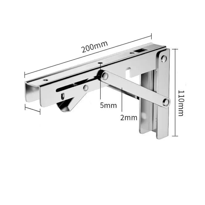 2 pièces support pliant pour étagère Table bureau robuste flottant Triangle étagère pliable gain de