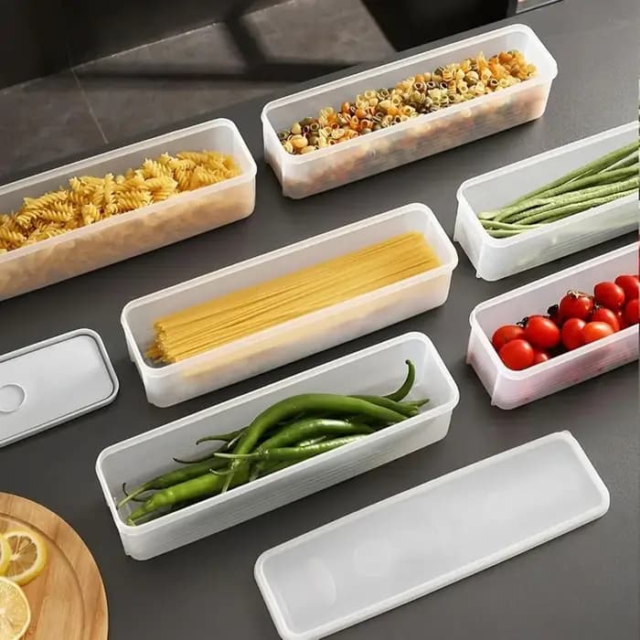 Conteneurs hermétiques de stockage des aliments, 4 pièces, supports de pâtes transparents avec couvercles pour l'organisation de la cuisine et l'emballage de fraîcheur des aliments