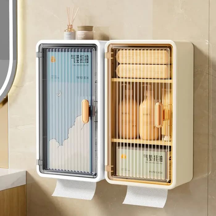 Étagère murale de salle de bain, boîte à mouchoirs étanche, support de rangement multifonctionnel po