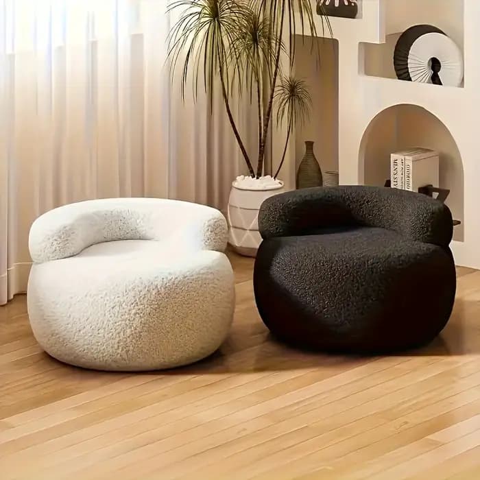 Canapé rond avec rangement – Chaise et tabouret double fonction peu encombrant