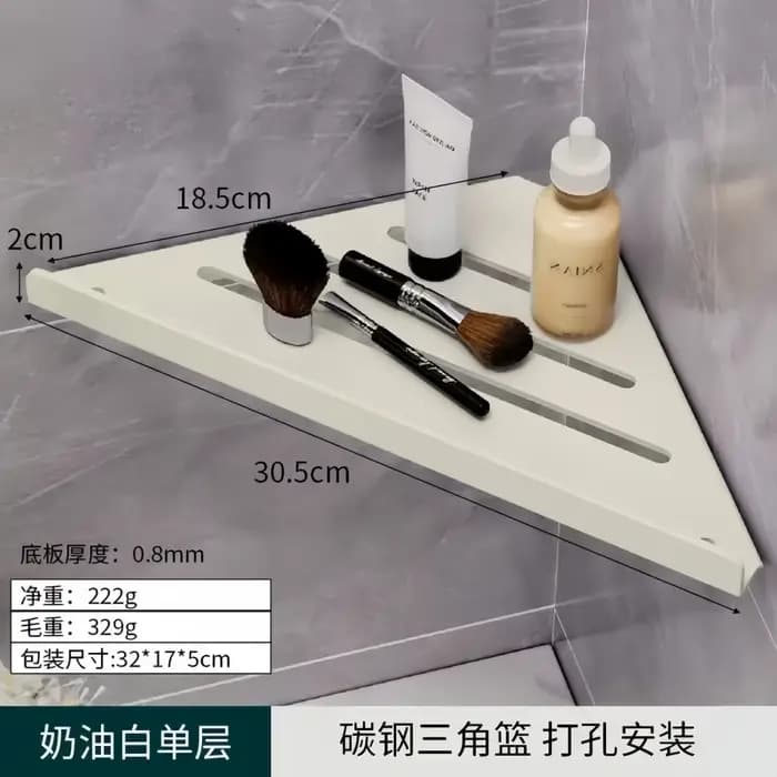 Étagère d'angle de salle de bain en acier inoxydable 304