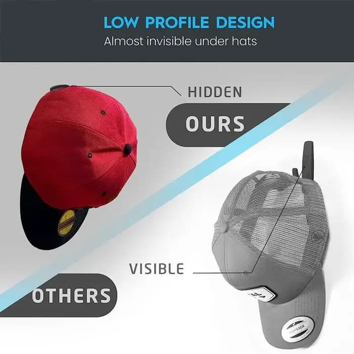 10 pièces porte-casquettes nouveau crochet de casquette de Baseball noir conception Simple support de chapeau