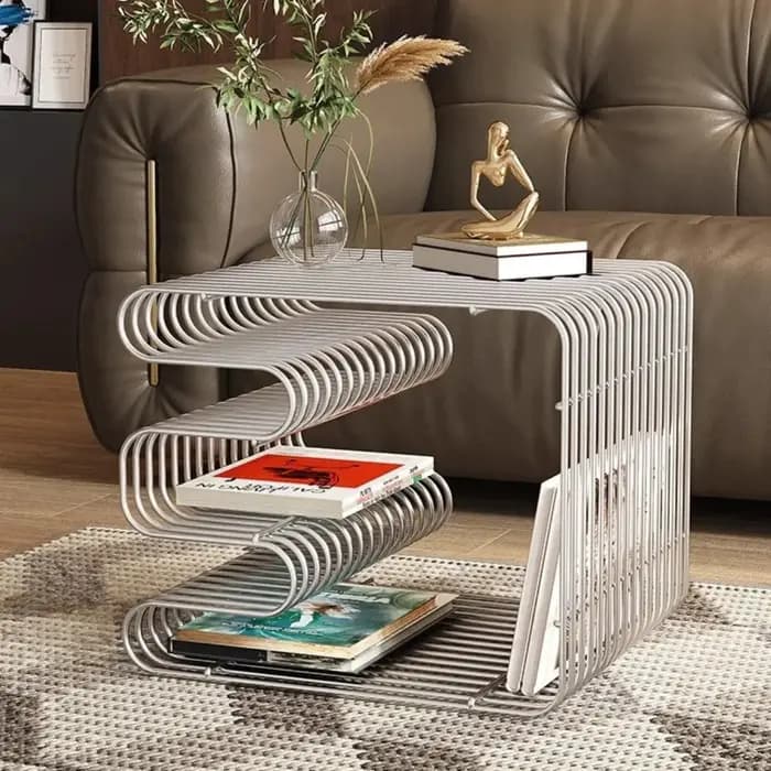 Étagère métallique moderne et élégante – Organisateur mural et sol multifonctionnel pour tables basses