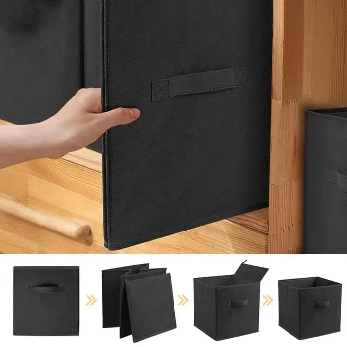 Cubes de rangement en tissu pliable