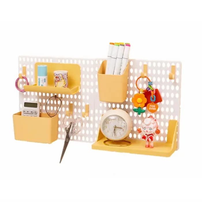 Trou conseil dortoir étagère murale Kawaii décoration de la maison gratuit poinçonnage adhésif étudiants étude mural support de rangement organisateur