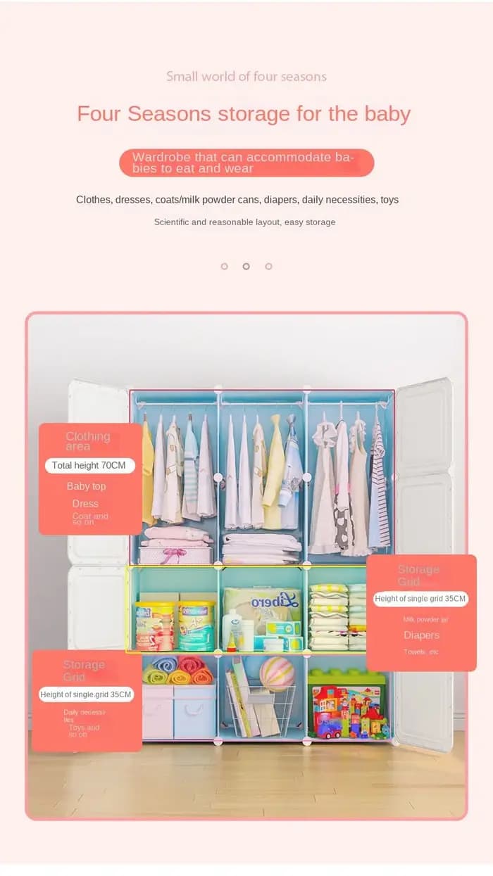 Armoire De ménage chambre meubles organisateur support armoires en plastique pliable enfants casier organisateur De Zapatos