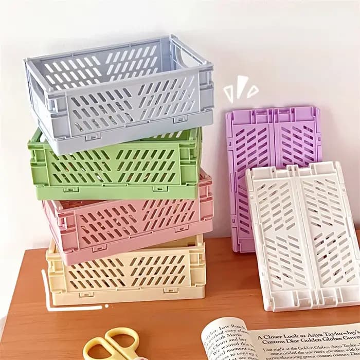 Mini paniers de bureau pliables