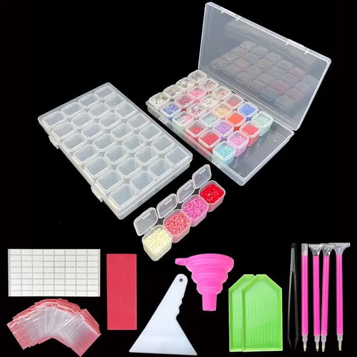 Boîte de rangement pour outils de peinture diamant