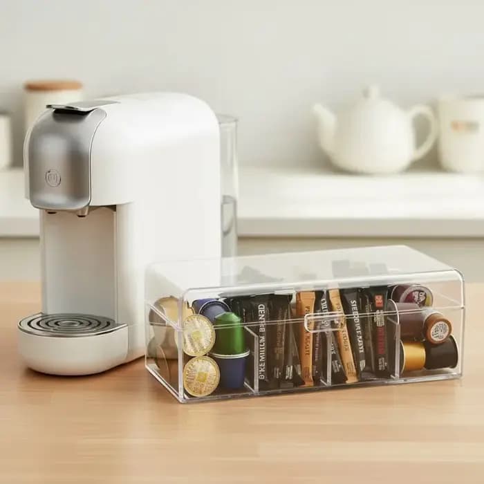 Boîte de rangement à 4 compartiments avec couvercle