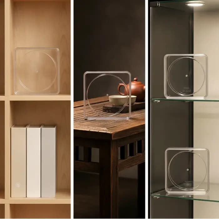 Boîte de rangement pour gâteaux de thé en plastique avec couvercle, organisateur anti-poussière et discret pour collectionneurs, comptoir, étagère