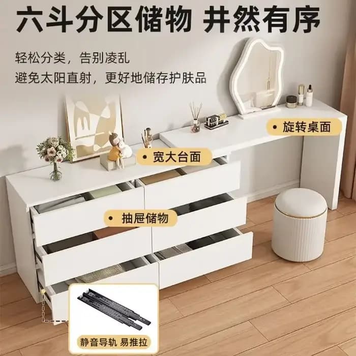 Miroir de maquillage blanc de luxe