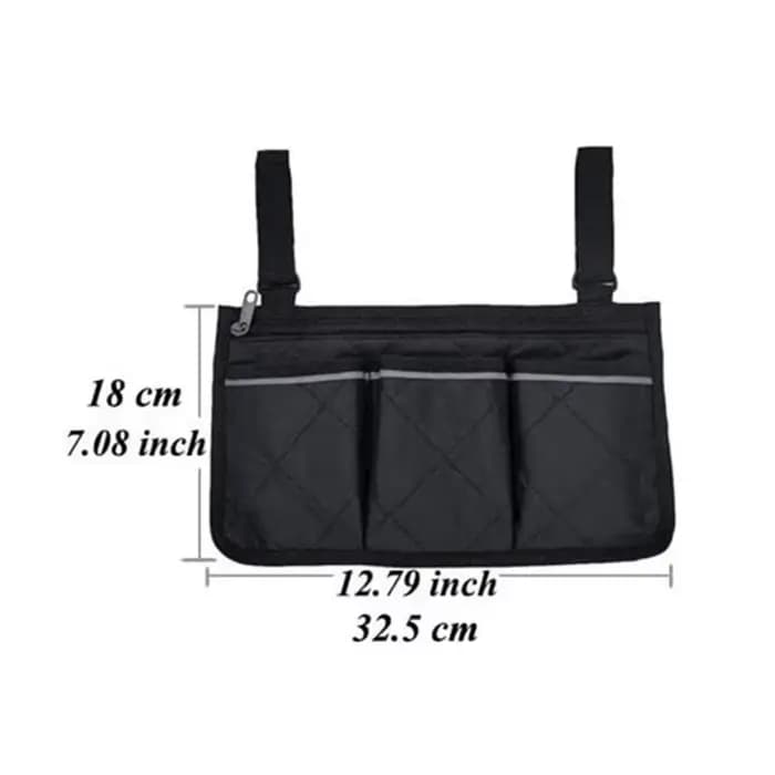 Accoudoir de fauteuil roulant Sac De Rangement Étanche Fauteuil Roulant Organisateur Latéral Sac Accoudoir Universel Sac De Rangement Latéral Convient À La Plupart Des Fauteuils Roulants