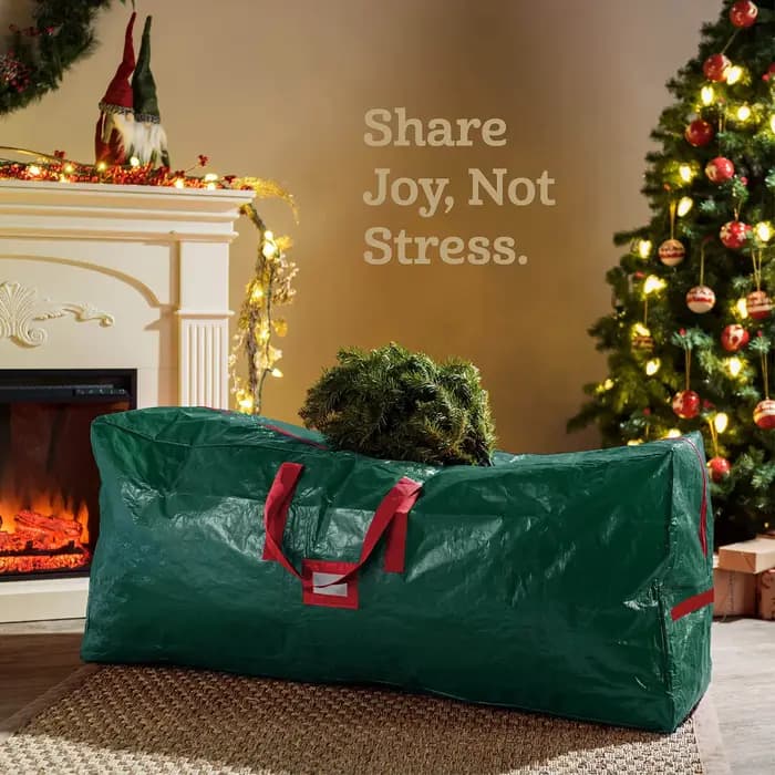 Sac de rangement pour arbre de Noël de grande capacité | Imperméable et anti-poussière