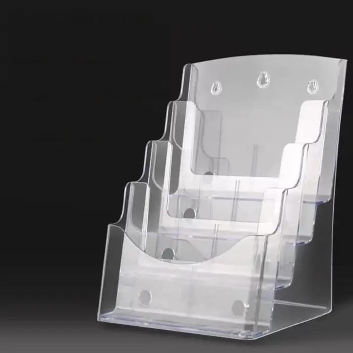 Présentoir transparent pour flyers A4/A5/A6, 2/3/4 niveaux, support mural pour brochures, trou de suspension, gain de place