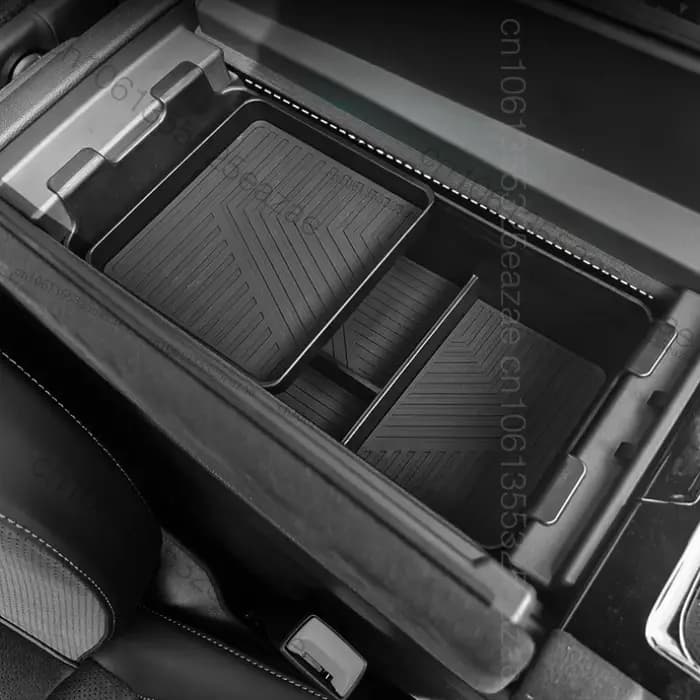 Pour organisateur de console centrale Volkswagen Teramont PRO 2025 – Boîte de rangement double couche pour accoudoir (ajustement personnalisé)
