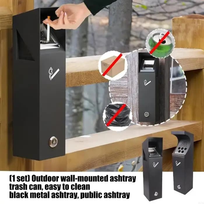 Poubelle murale extérieure avec Installation facile conception d'ouverture inférieure pour nettoyage rapide