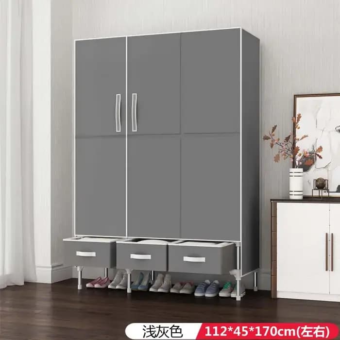 Armoire de rangement multifonction en tissu pour chambre à coucher