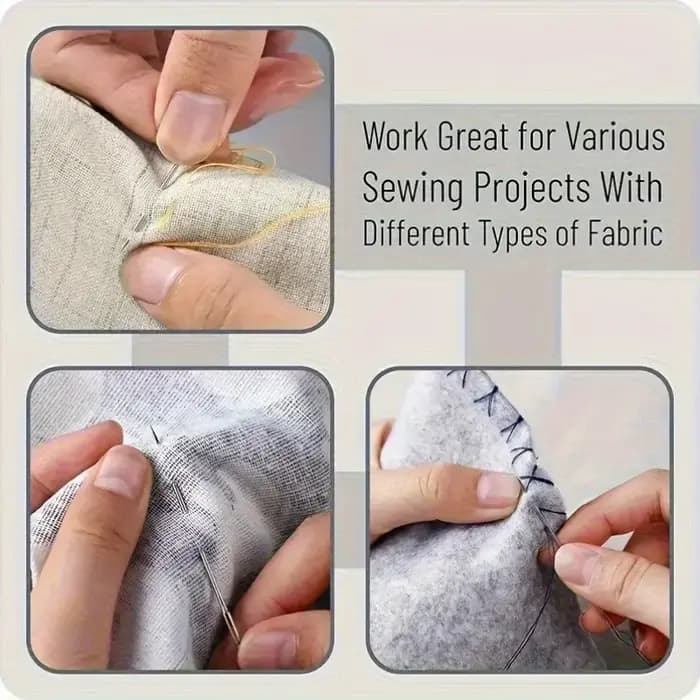 Un kit de couture complet, équipé d'un boîtier de rangement, comprenant une aiguille à coudre artisanale DIY, du fil, ainsi qu'un boîtier de rangement.
