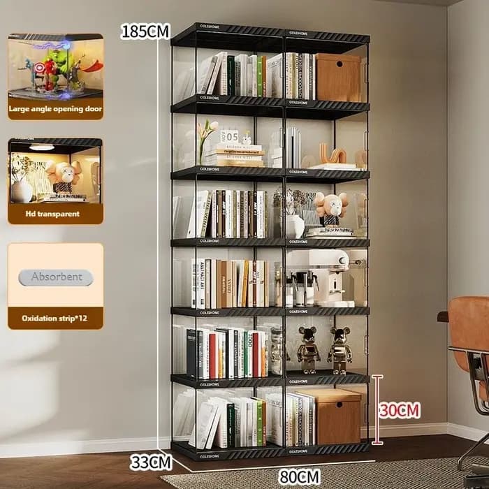 Vitrine bibliothèque avec porte