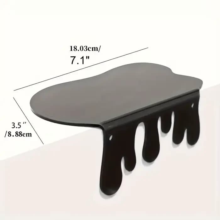 Étagère murale en métal noir monobloc - étagère flottante