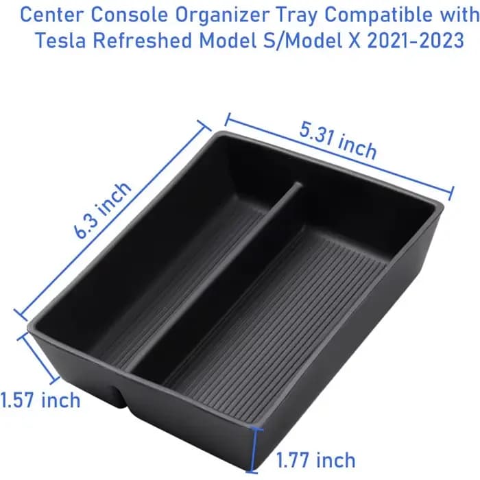 Compatible avec l'organisateur de console Tesla Model X/Model S 2021-2024