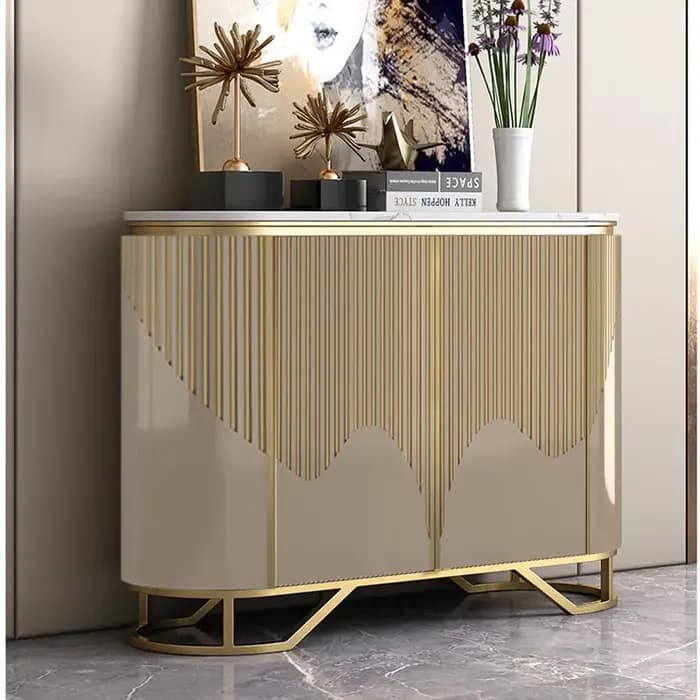 Meubles de rangement étroits de luxe pour salon