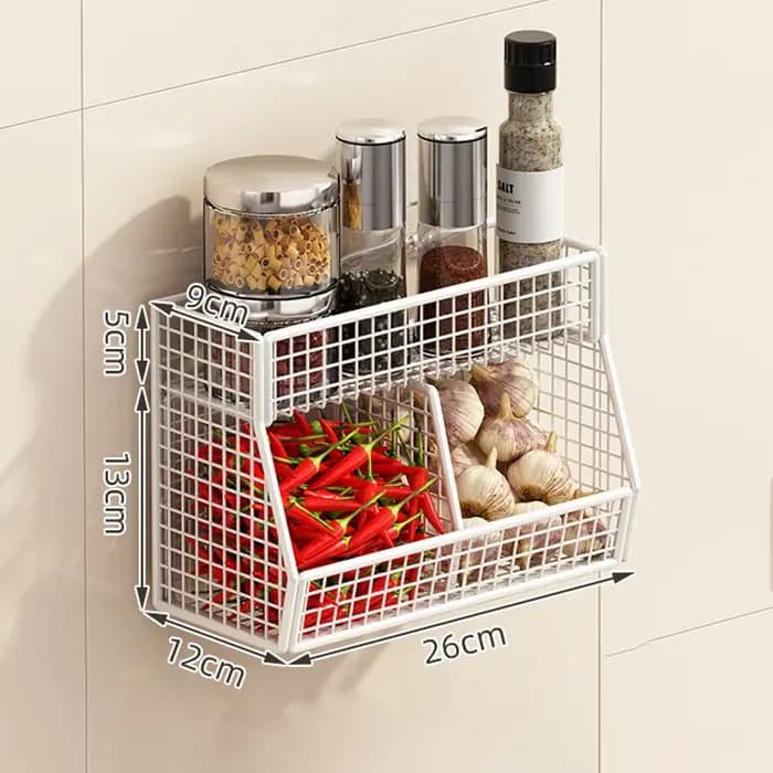 Support de stockage mural pour légumes et fruits, panier de cuisine en fil métallique pour une gesti