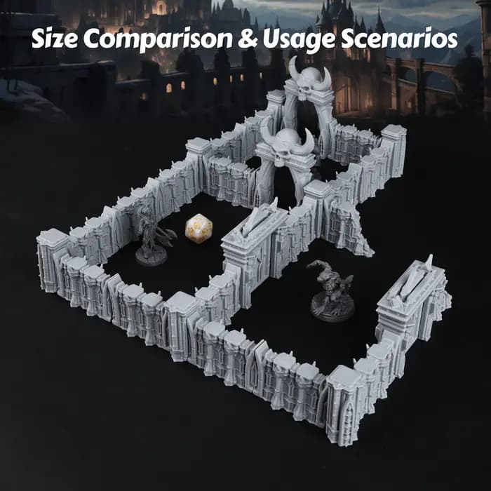 Ensemble de terrain miniature RPG Darkness Wall