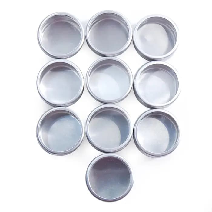 Récipient rond en métal avec fenêtre transparente, boîtes à vis, bocaux en aluminium, petite boîte de rangement, facile à transporter, 10 pièces