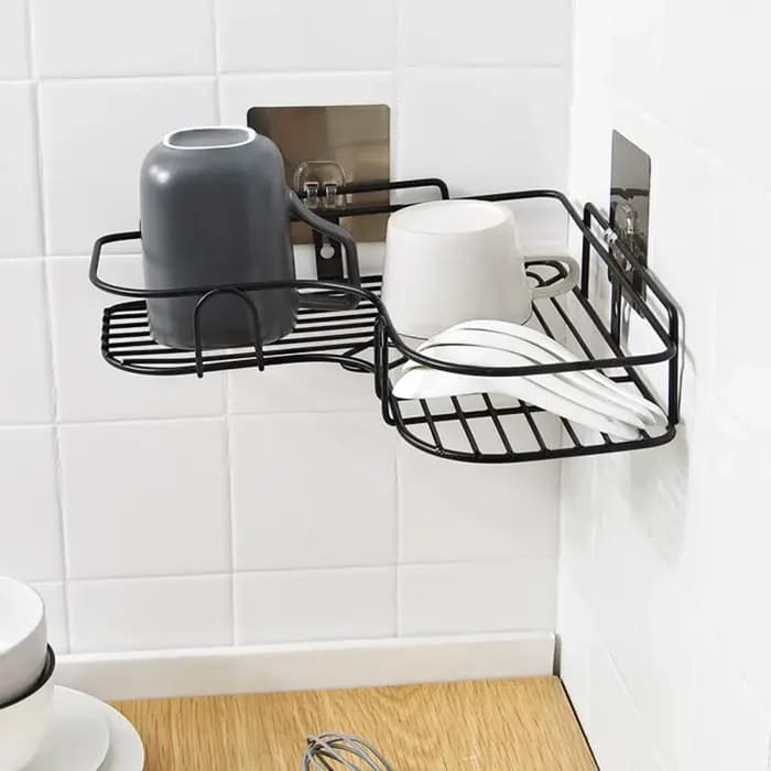 Étagère murale triangulaire en acier inoxydable