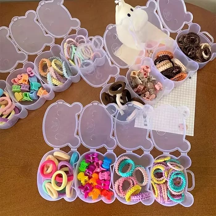 Boîte de rangement en caoutchouc pour épingle à cheveux