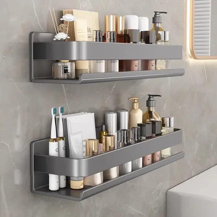 Étagère de rangement murale simple couche pour salle de bain