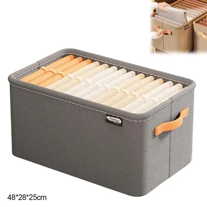 Boîte de rangement en tissu pliable pour livres
