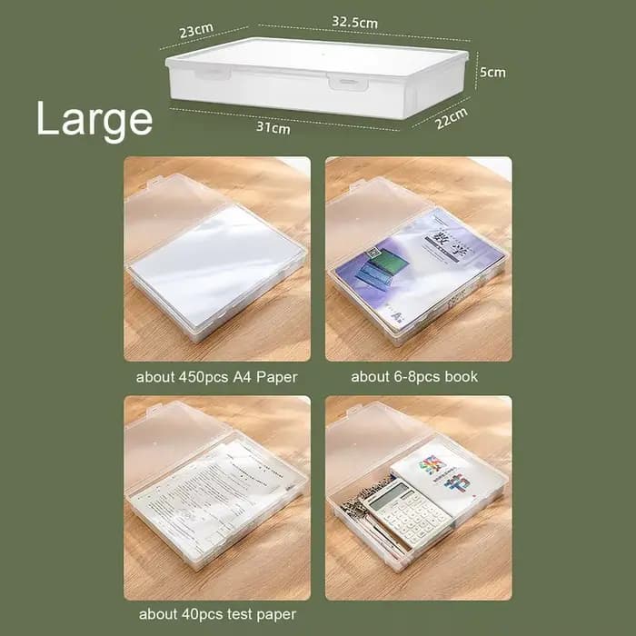 Boîte de rangement de documents anti-poussière