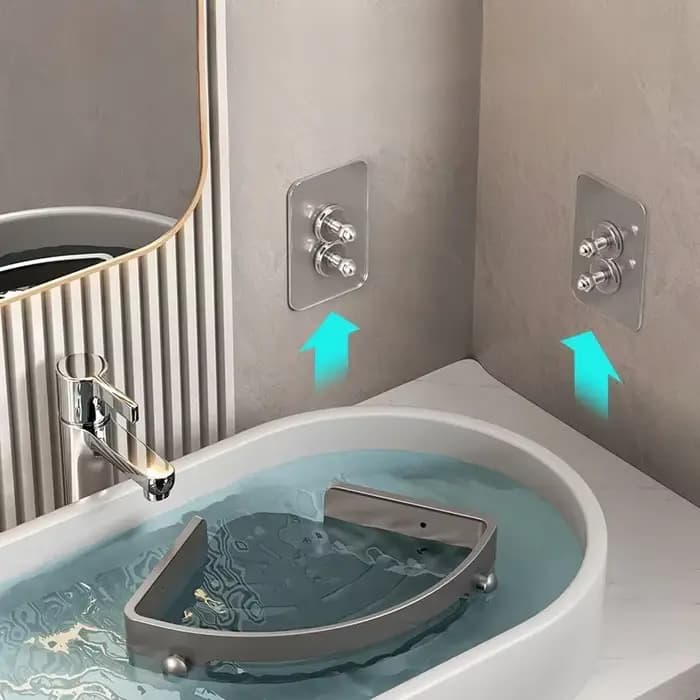 Étagère d'angle de douche à trois niveaux