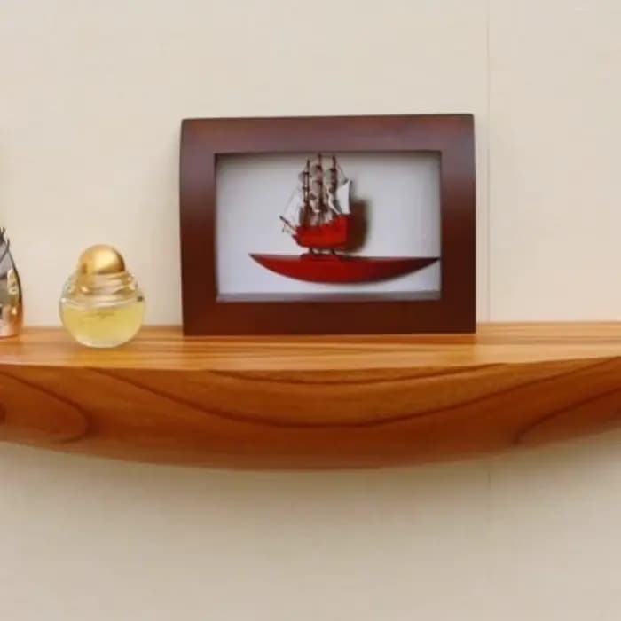 Étagère flottante créative scandinave en bois massif