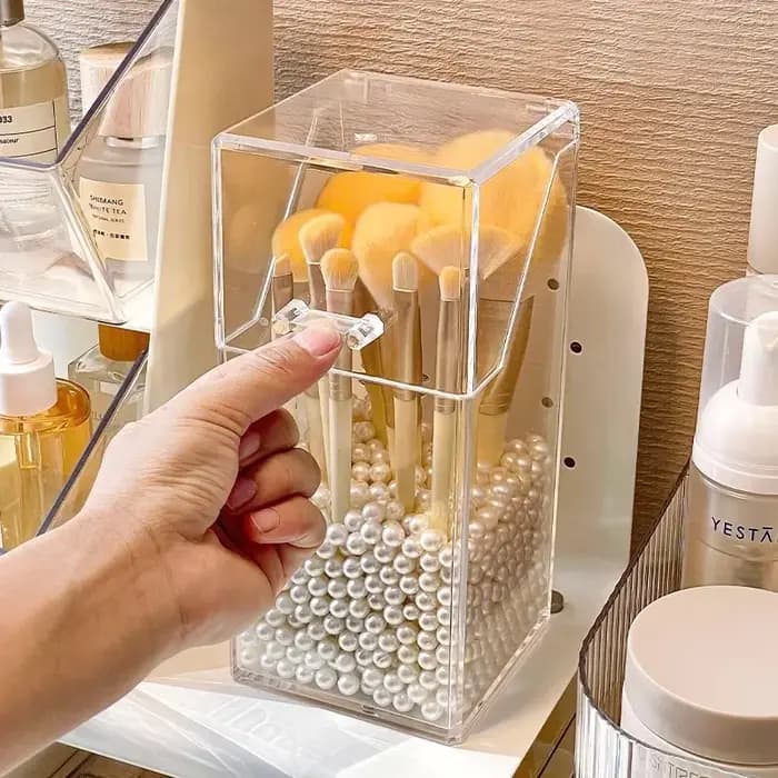 Boîte de rangement pour pinceaux de maquillage