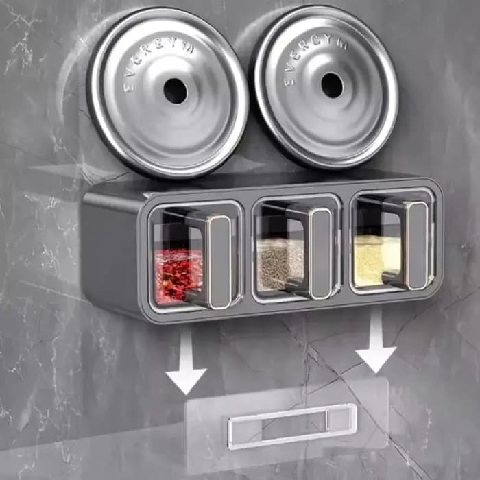 Boîte de rangement pour assaisonnements de cuisine non perforée avec cuillère