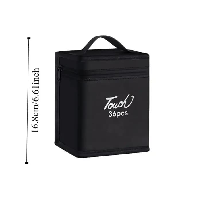 Sac de rangement pour stylos marqueurs de couleur noire