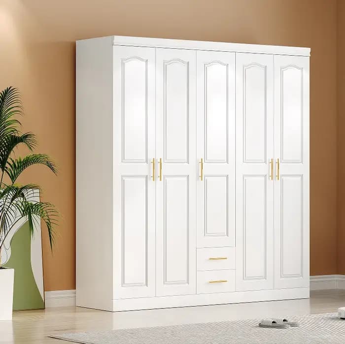 Armoire de luxe européenne moderne blanc femmes affichage Armable garde-robe organisateur