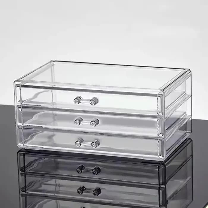 Boîte de rangement transparente en acrylique pour cosmétiques
