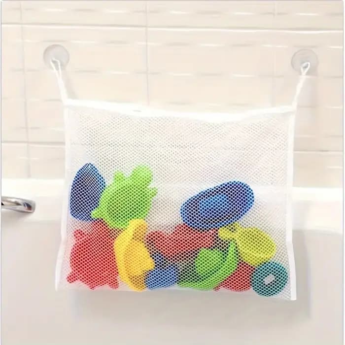 Sac de rangement pour jouets de bain avec ventouses