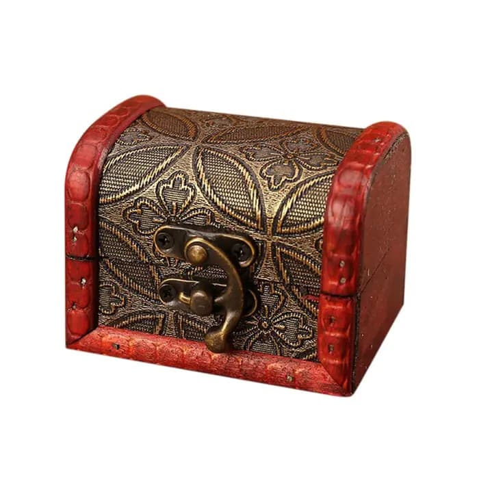 Boîte à bijoux Vintage en bois faite à la main