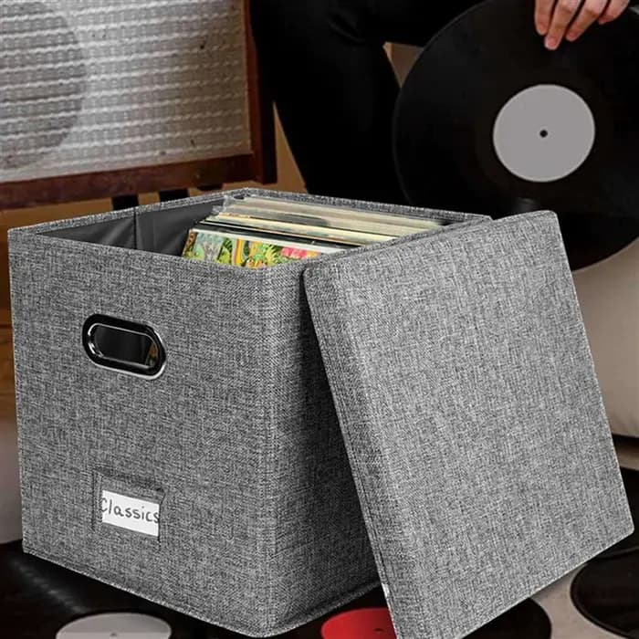 Boîte de rangement pour disques vinyles VELIF-2X