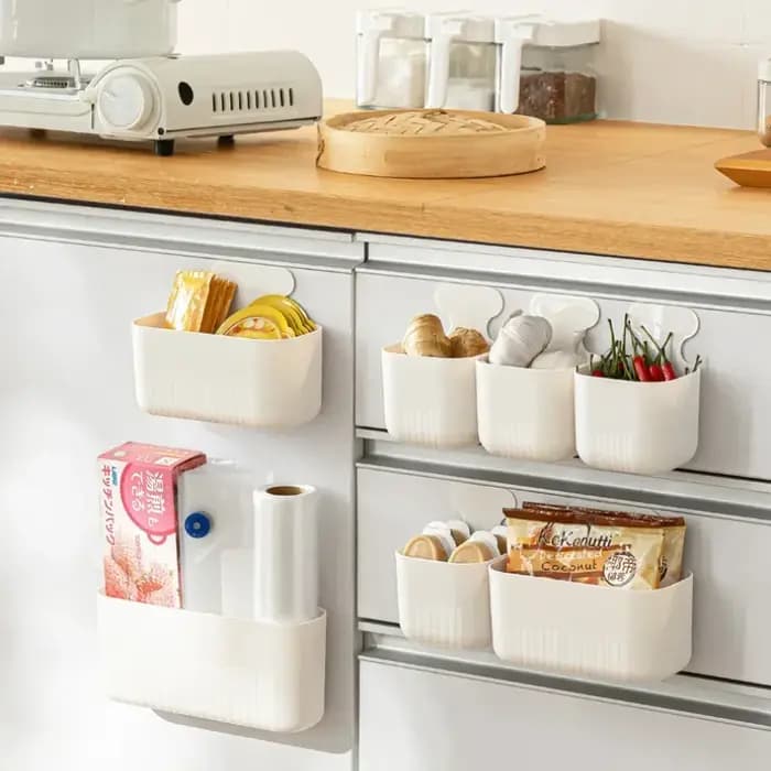 Boîte de rangement murale non perforée pour réfrigérateur domestique