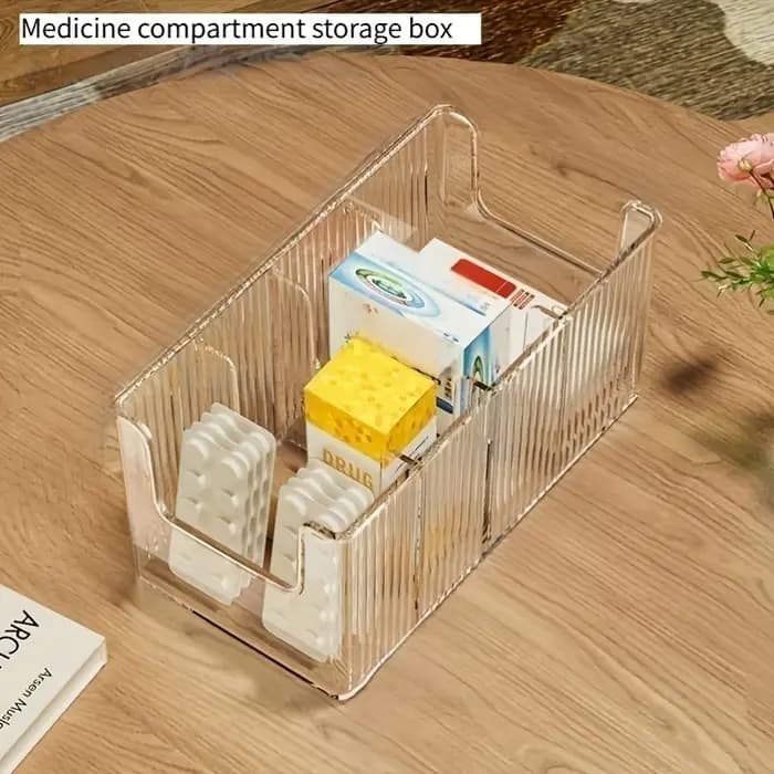 Boîte de rangement de médicaments transparente