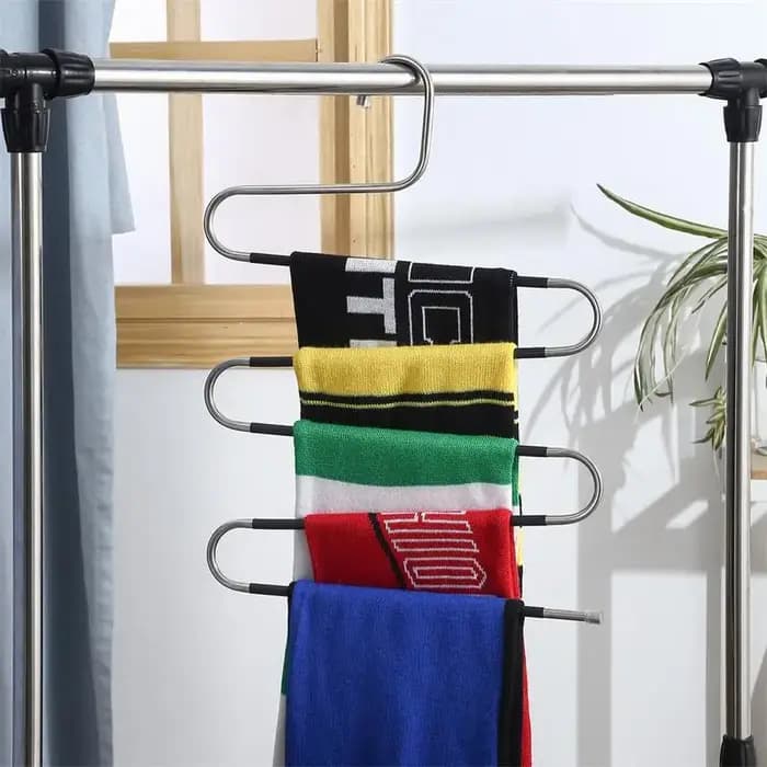Support de rangement pour pantalons en acier inoxydable